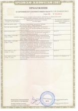 Приложение к сертификату соответствия на бытовой озонатор 